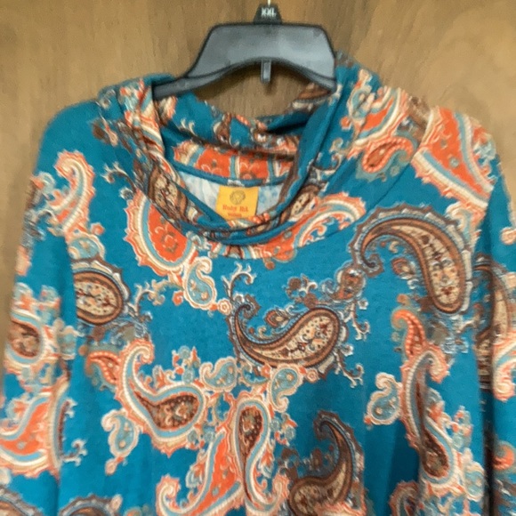 Ruby Rd. Paisley print pullover top with stretch size 2X - Picture 6 of 17
